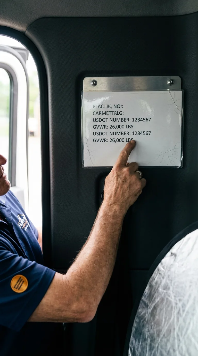 USDOT licensing placard verification in New Berlinville
